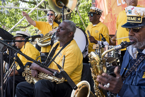Treme Brass Band perform during French Quarter Fest 2018 on April 15, 2017. Photo by Ryan Hodgson-Rigsbee RHRphoto.com