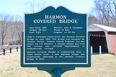 Harmon Covered Bridge historical marker - Willet, PA