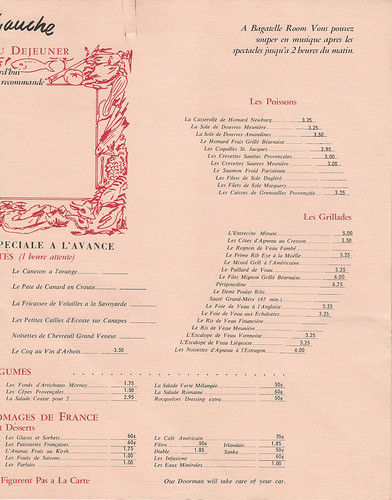Rive Gauche menu page 2