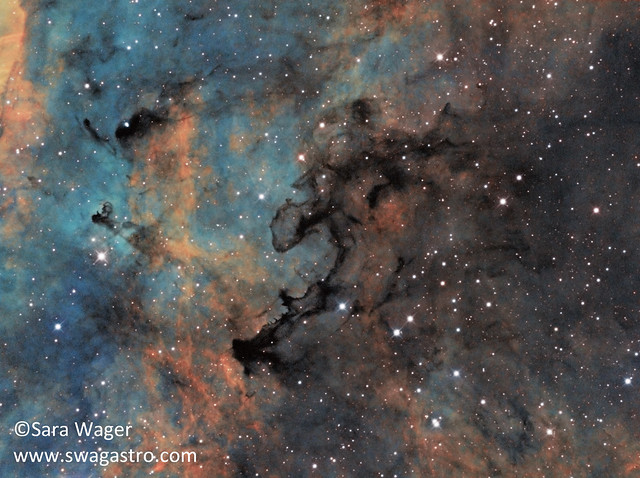 Gamma Cygnus nebula in HST palette