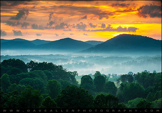 Welcome to Asheville NC - Blue Ridge Mountains Sunset