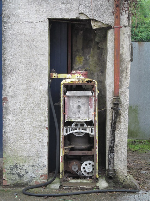 Abandoned petrol pump, Laugharne