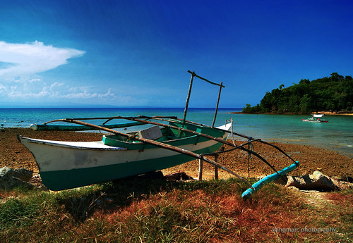 blue sea sky seascape boat scenery view philippines shore cebu cebusugbo aloguinsan