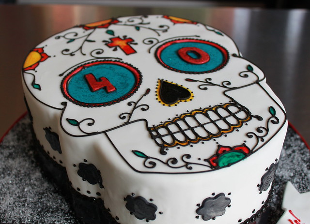 Day Of the Dead Birthday Cake
