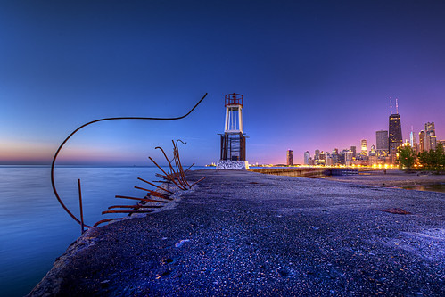 light chicago sunrise nikon long exposure jetty north avenue hdr rebar hdri photomatix d700