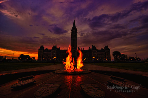 sunset canada tower clock fire nikon memorial dusk ottawa flames hill parliament victory tokina hdr d90 1116mm