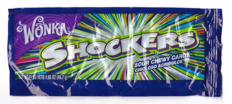 Wonka Shockers Sour Chewy Candy Wrapper, Gregg Koenig