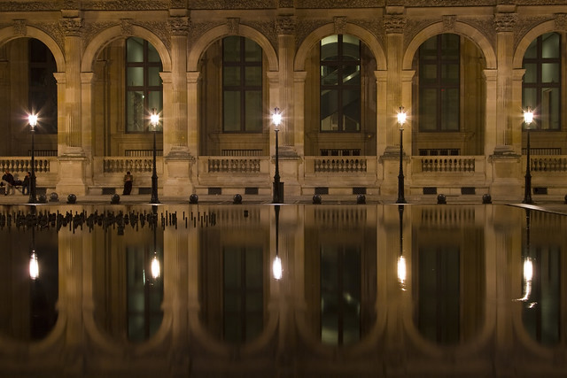 Louvre Palace (Palais du Louvre) Reflection, Paris, France