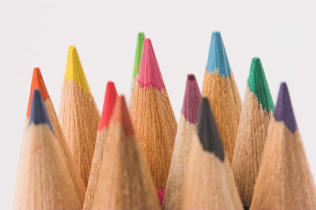 Pencil colors, Coloured pencils macro, bright colors for ba…