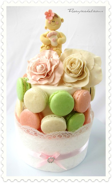 Macaron Cake for a Baby Shower