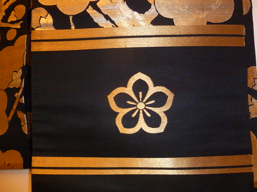 Ume Design Black darari obi with ume designs | kofuji | Flickr