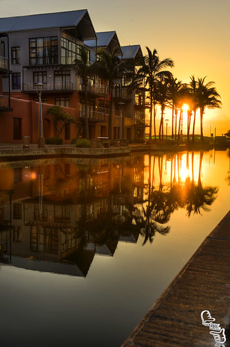 sunrise reflections canal hdr durban paltrees andrewmain