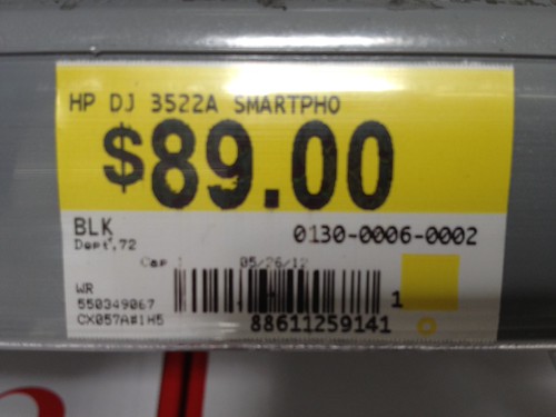 hp deskjet 3522 tag walmart | by gap.intelligence