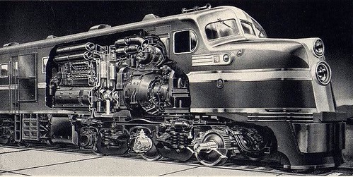 Artist Illustration of a cut away of a Alco. DL-109 built 1941. | by Chicago Rail Head