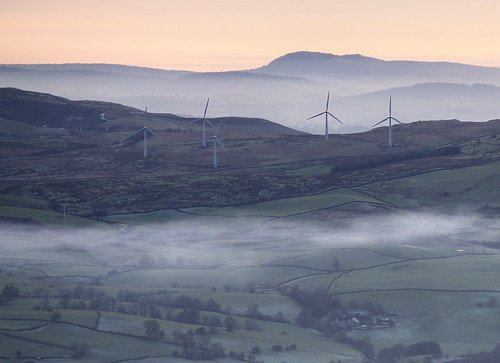 Lambrigg Wind Farm, seen from Uldale Head, Howgill Fells, Yorkshire Dales National Park, Cumbria, UK by Ministry