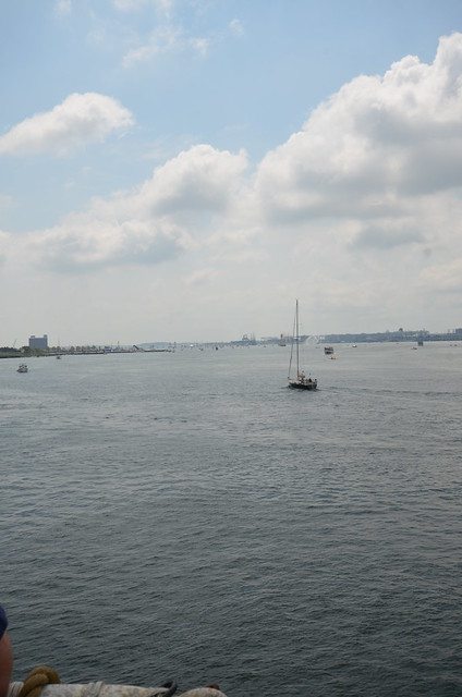 Independence Day 2012: USS Constitution turnaround & Blue Angels flyover: Boston Harbor panorama
