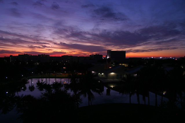 Sunset over Florida Atlantic University