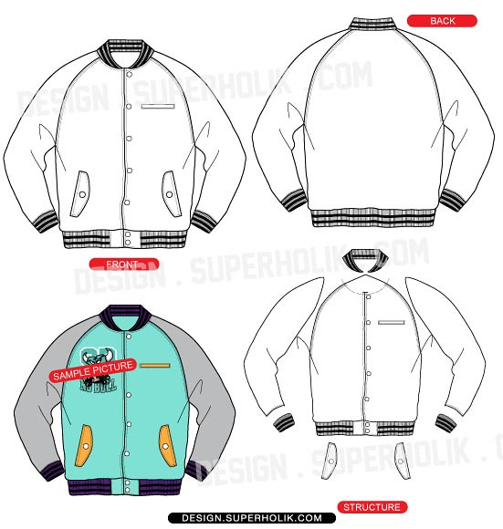 Download Varsity Jacket Raglan Template Design Superholik Com Blog Flickr