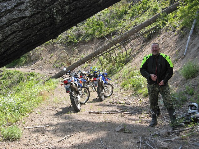 Reg and the bikes after getting through