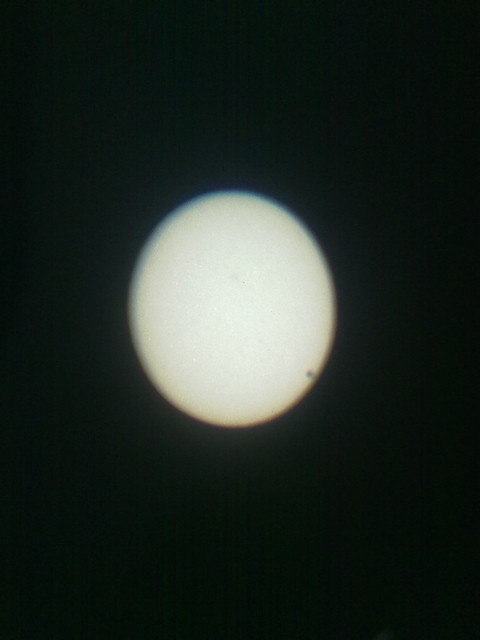 Transit of Venus, June 2012, binocular projection