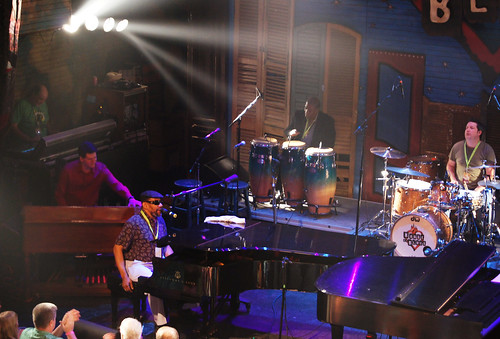 Henry Butler and his band on the HOB's main stage on Piano Night. photo Bill Sasser