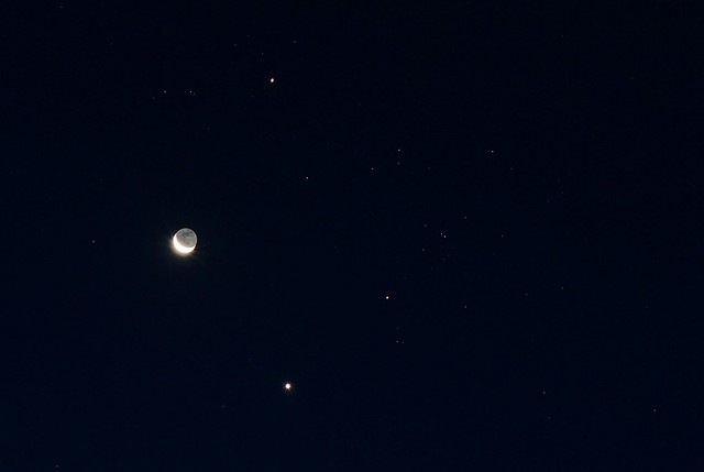 July 15, 2012 Conjunction --- Moon, Jupiter, Venus, Aldebaran