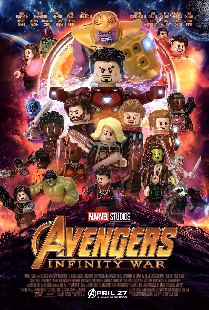 MARVEL LEGO AVENGERS INFINITY WAR POSTER PICTURE PRINT Sizes A5 to A0 **NEW** 