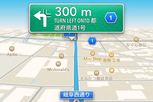 Apple Maps Navigation 3D View