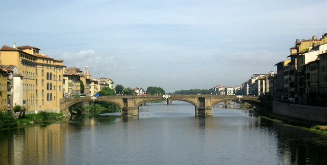 Arno river and bridge,Florence, Italy
