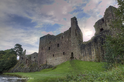 old castle sunrise landscape scotland united ruin kingdom haddington hailes