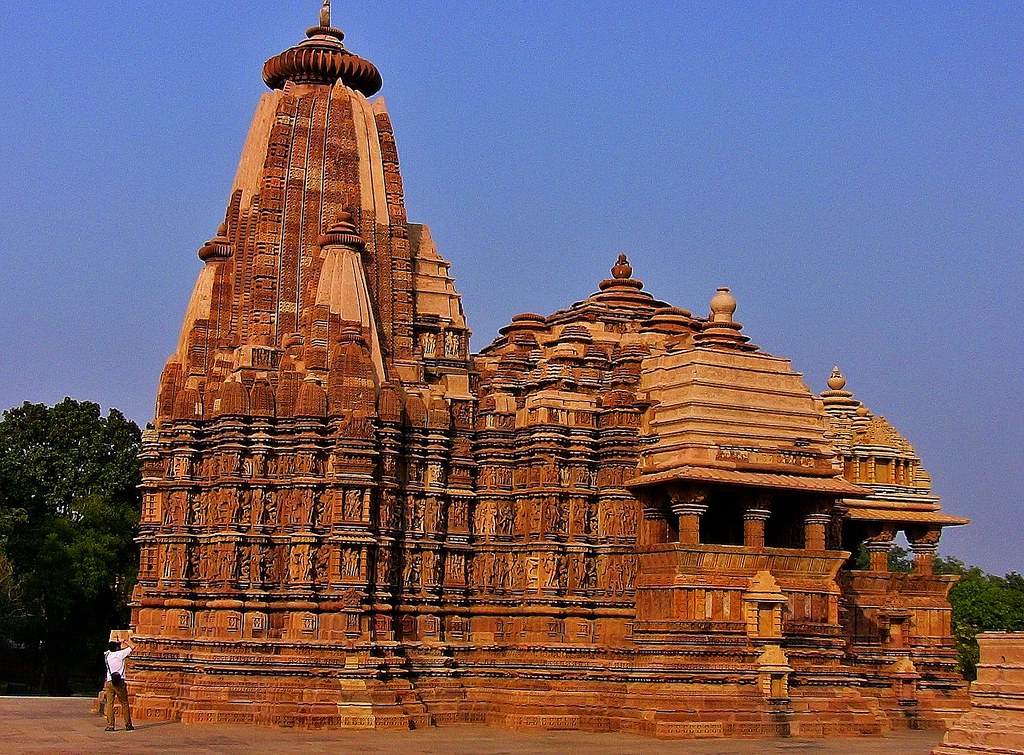 INDIA - Khajuraho Group of Monuments is a group of about 20  Hindu and Jain temples, reliefs and sculptures,  14220/7093