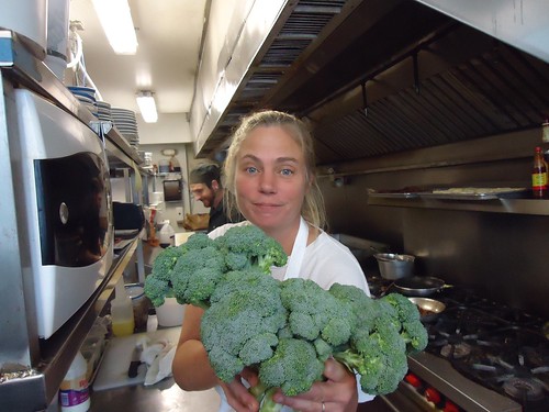 Holly's broccoli bouquet at Blue Plate Cafe. Photo by Melanie Merz.