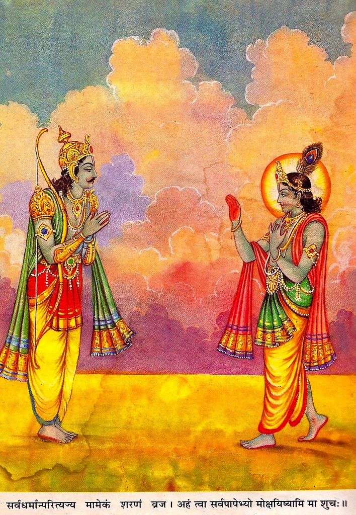 Krishna and Arjun | Arjun was a legendary hero who is consid… | Flickr