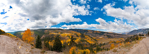 blue trees sky panorama orange white green fall colors yellow forest river nikon colorado bright foliage 180 changing national aspen 18200 vr minturn aspentree coloradorockies 18200mm d90 whiterivernationalforest