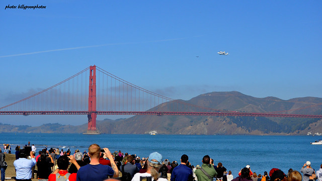 Shuttle Endeavour Flyover Golden Gate Bridge