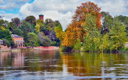 river shropshire riversevern shrewsbury autumncolour shrewsburycastle laurastower