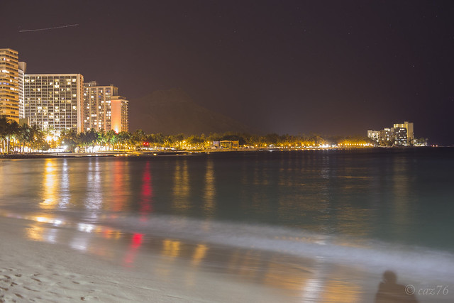 Waikiki Beach Honolulu Night View