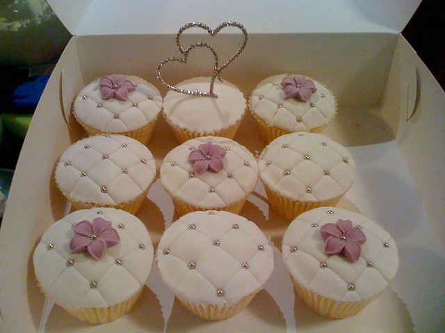 Cupcakes to go with Sam's wedding cake