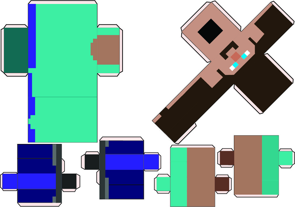 PaperCraft - Minecraft 3, Feito No Illustrator por Egon - L…