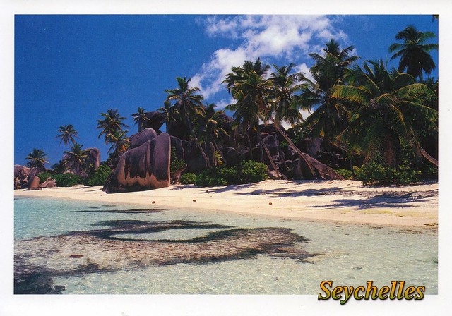 Seychelles - La Digue Island (The beach and surrounding rocks at Anse Source d'Argent)