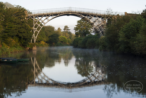 bridge sunrise river iron shropshire ironbridge severn