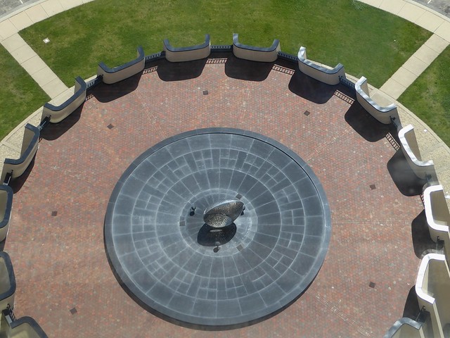 Batavia, IL, Fermi National Accelerator Laboratory, View of Sculpture Ring from Wilson Hall