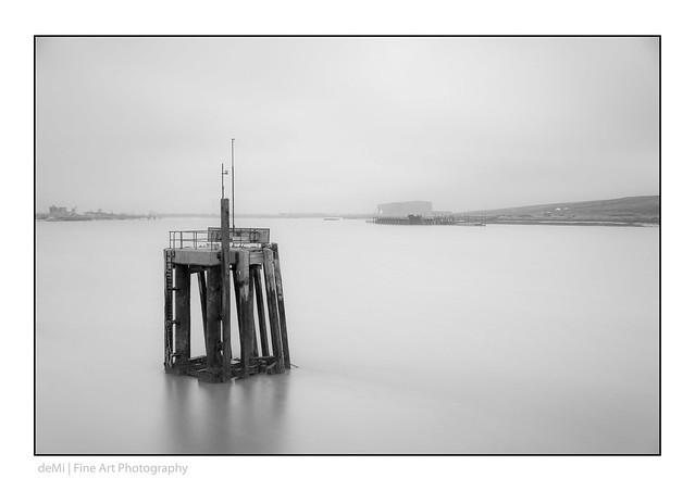 Bad weather in Erith (monochrome)