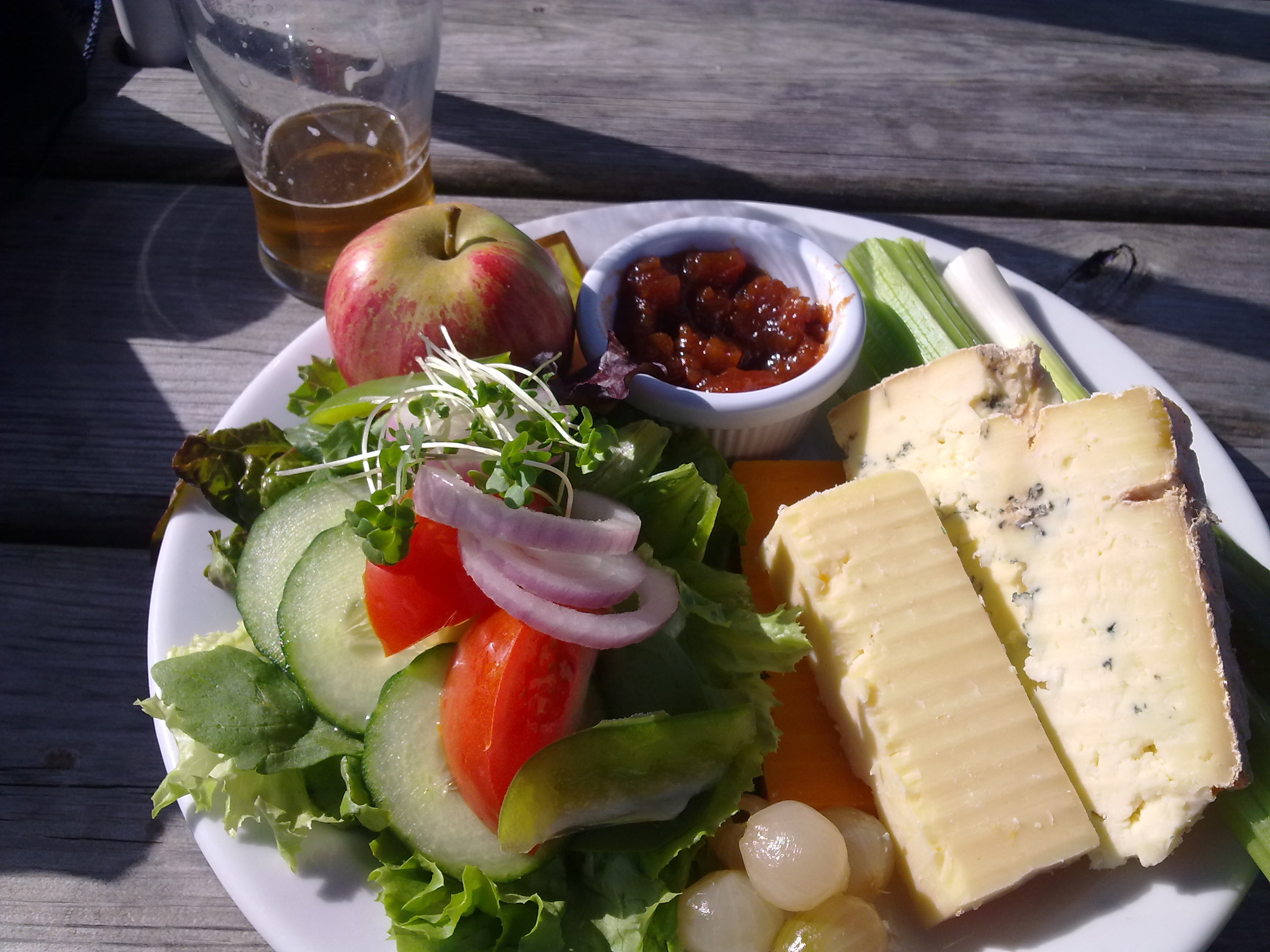 Cheese ploughmans and a half pint at the Rock of Gibraltar