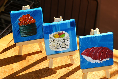 3 x 3 Sushi Paintings | by hamstrman