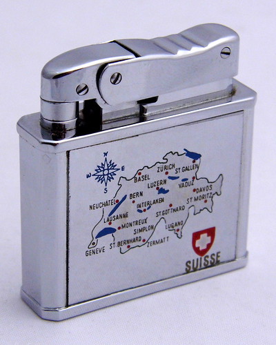 Vintage Brother Supermatic Cigarette Lighter With Map Of S… | Flickr