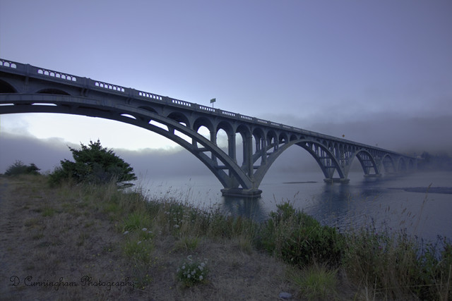 Gold Beach Bridge In Fog...