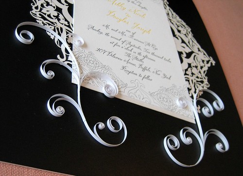 Quilled Wedding Invitation - Scroll Detail | by all things paper
