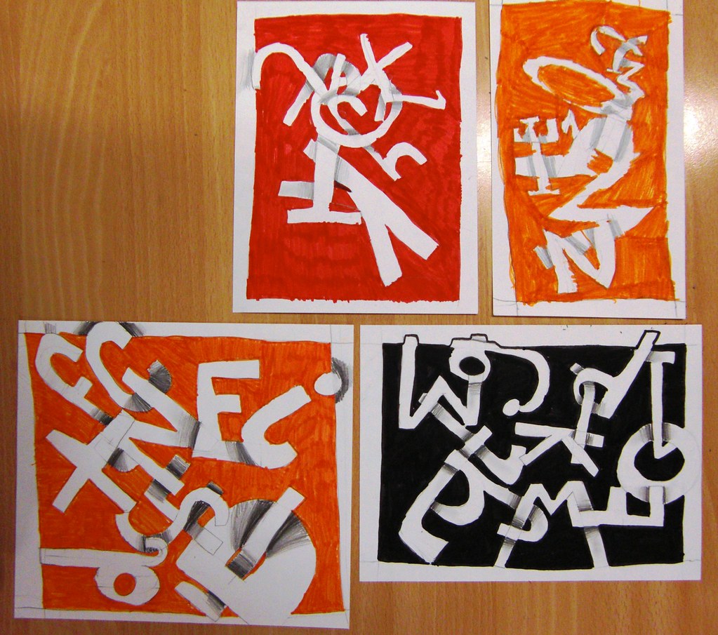 Jumble H Lettering Letter Jumble | Kids love this, random lettering with tonal … | Flickr