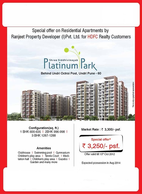 Special offer on Residential Apartments by Ranjeet Property Developer - Shree Siddhivinyak Platinum Park, Behind Undri Octroi Post, Undri, Pune - 60